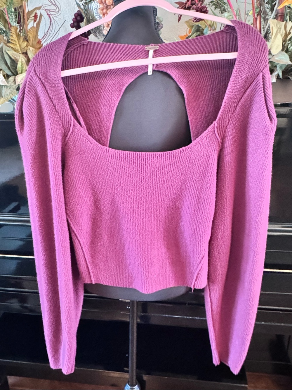 Free People Off-the-Shoulder Open-Back Sweater